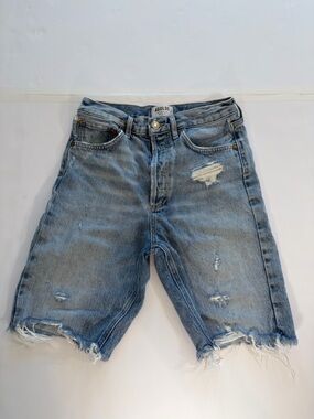 AGOLDE Distressed Light Wash Denim Cutoff Shorts Size 25 A089-811